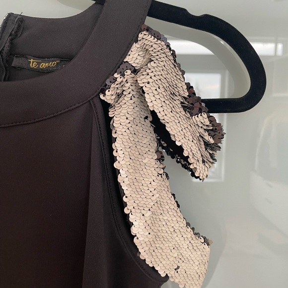 Te Onio Black Cocktail Dress, Size XS - Picture 5 of 8